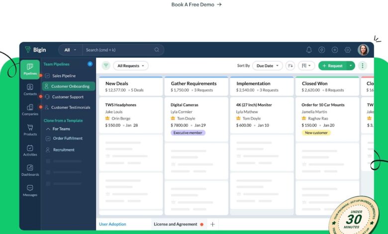 Use Zoho Bigin to Turn Spreadsheets into a Sales Pipeline